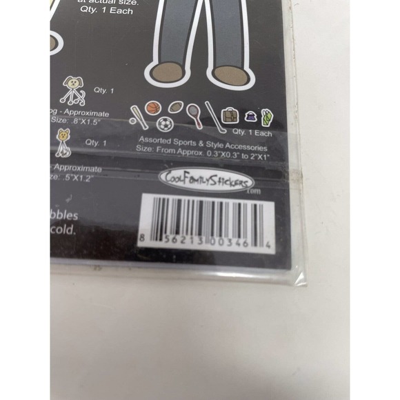 NEW Cool Family Stickers Car Window 18 Pack Mom Dad Kids Boys Girls Pets Sports - Picture 3 of 5